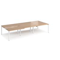 Mr Office Furniture Ltd Adapt II square boardroom table Beech, 1600mm x 1600mm white frame 