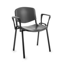 TAURUS STACKING ARM CHAIR BLK