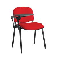TAURUS STACKING ARM CHAIR +TAB BLK/RED