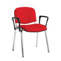 TAURUS STACKING ARM CHAIR CHM/RED