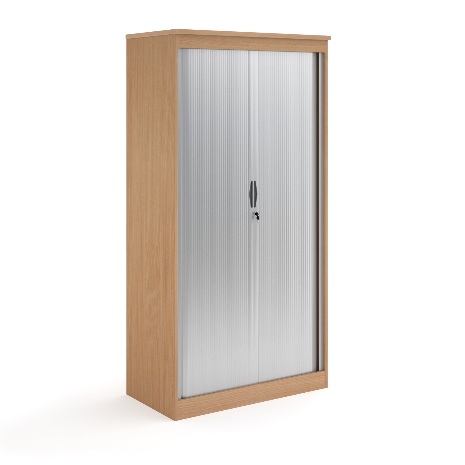 Systems horizontal tambour door cupboard 2000mm high - beech Systems horizontal tambour door cupboard 2000mm high - beech