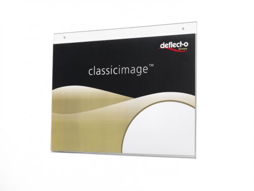 Deflecto+Wall+Sign+Holder+A4+Landscape+Clear+46901
