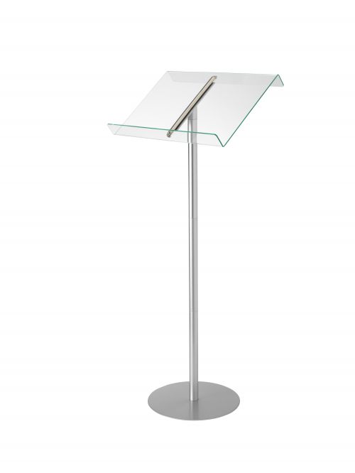 Deflecto Lectern Browser Floor Stand Clear/Silver
