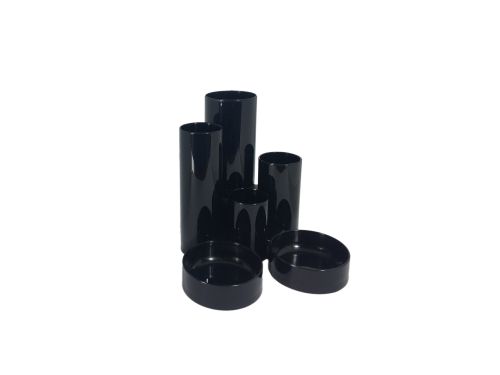 ValueX Deflecto Tube Tidy 6 Compartments Black - CP018YTBLK