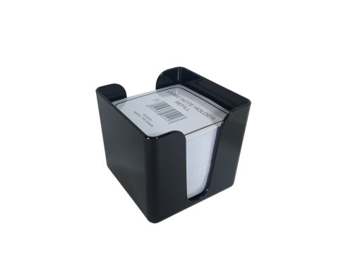 ValueX Deflecto Cubic Note Block and Holder Black - CP053YTBLK