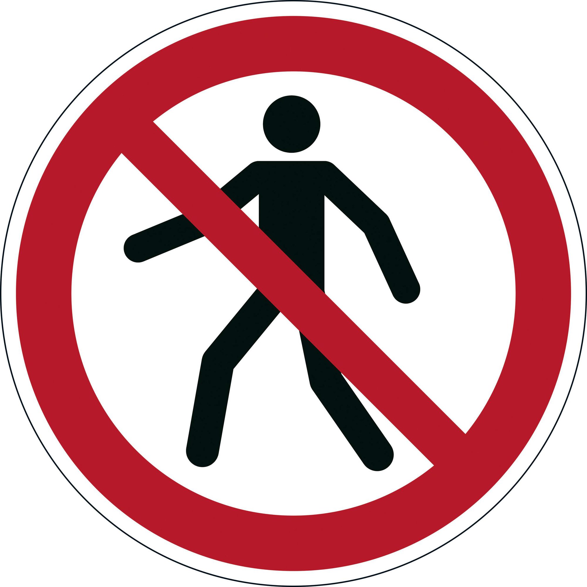 DURABLE âPEDESTRIANS PROHIBITEDâ SIG