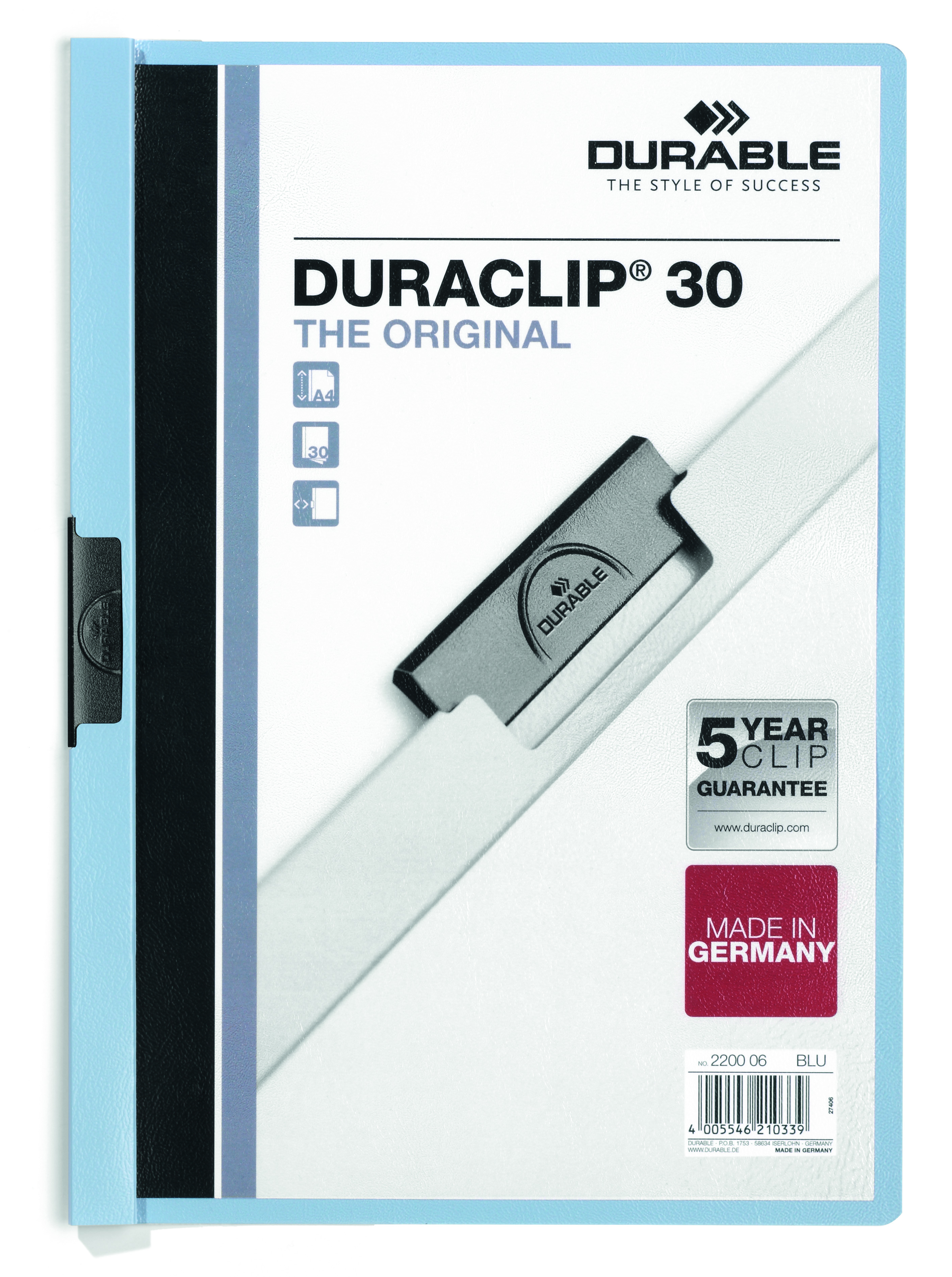 Duraclip 30 Report File 3mm A4 BL (PK25)