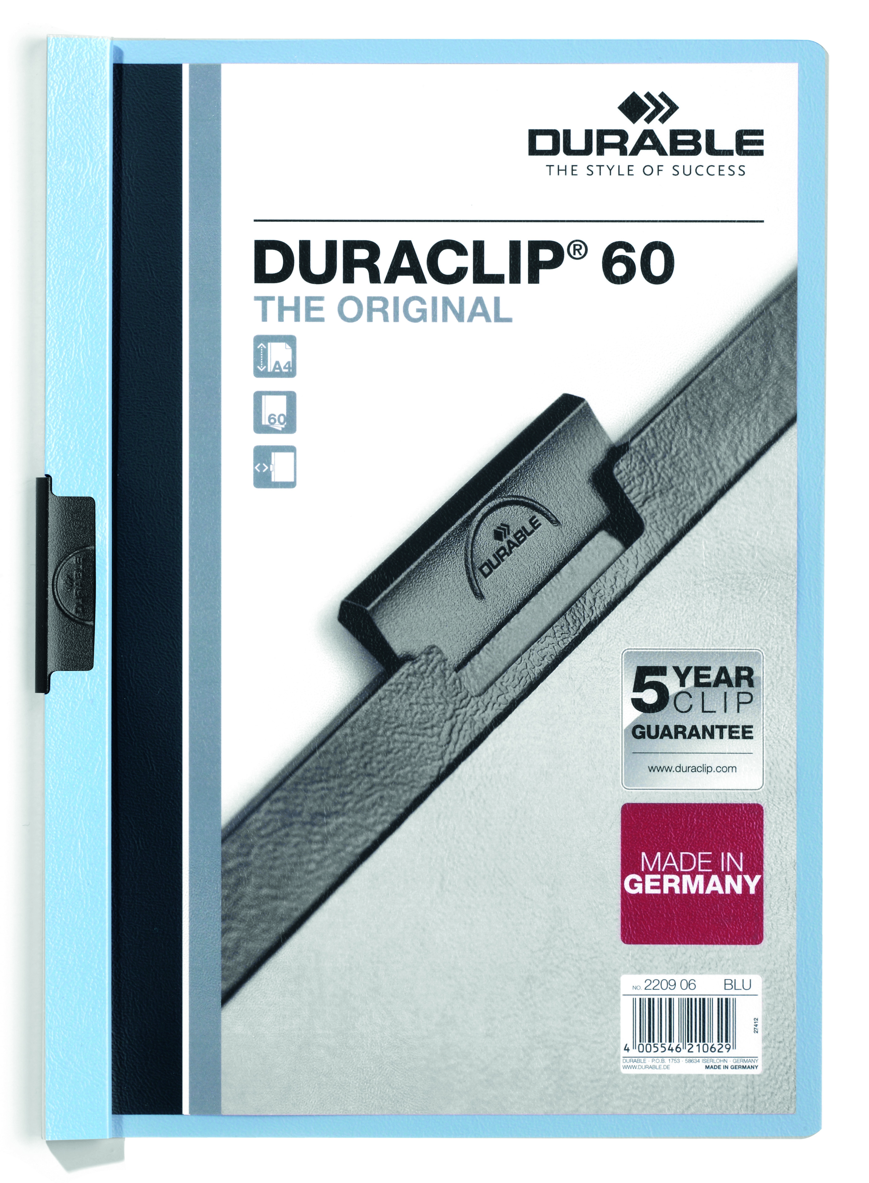 Duraclip 60 Report File 6mm A4 BL (PK25)