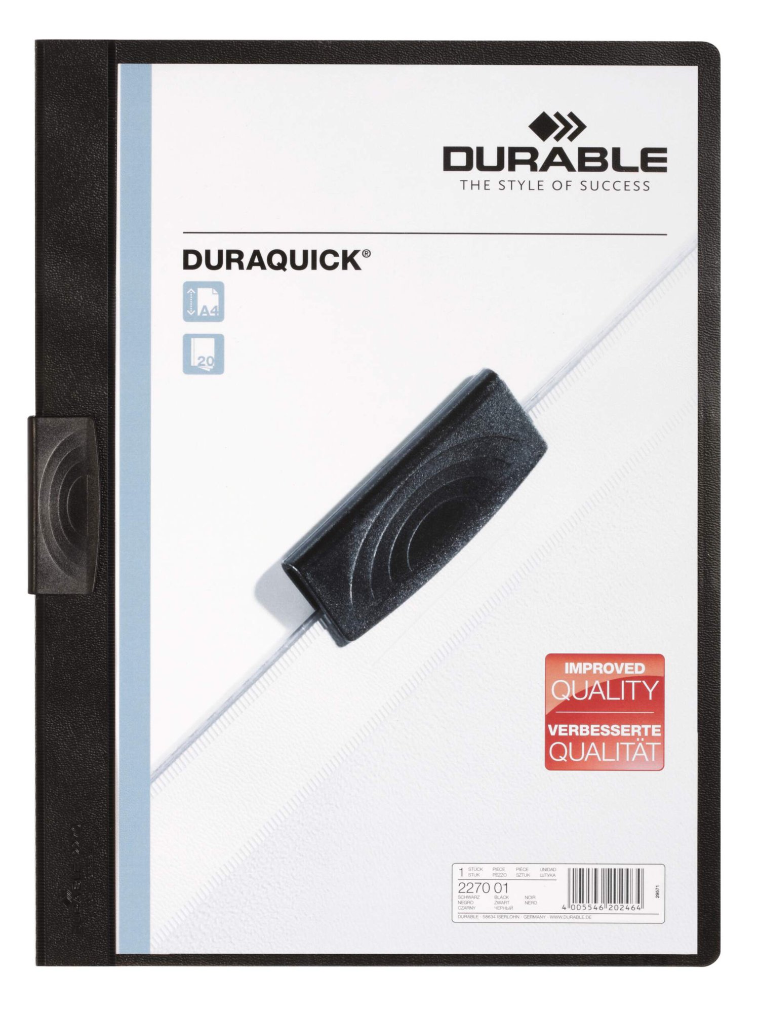 DURABLE DURAQUICK A4 FOLDER BLACK (20)