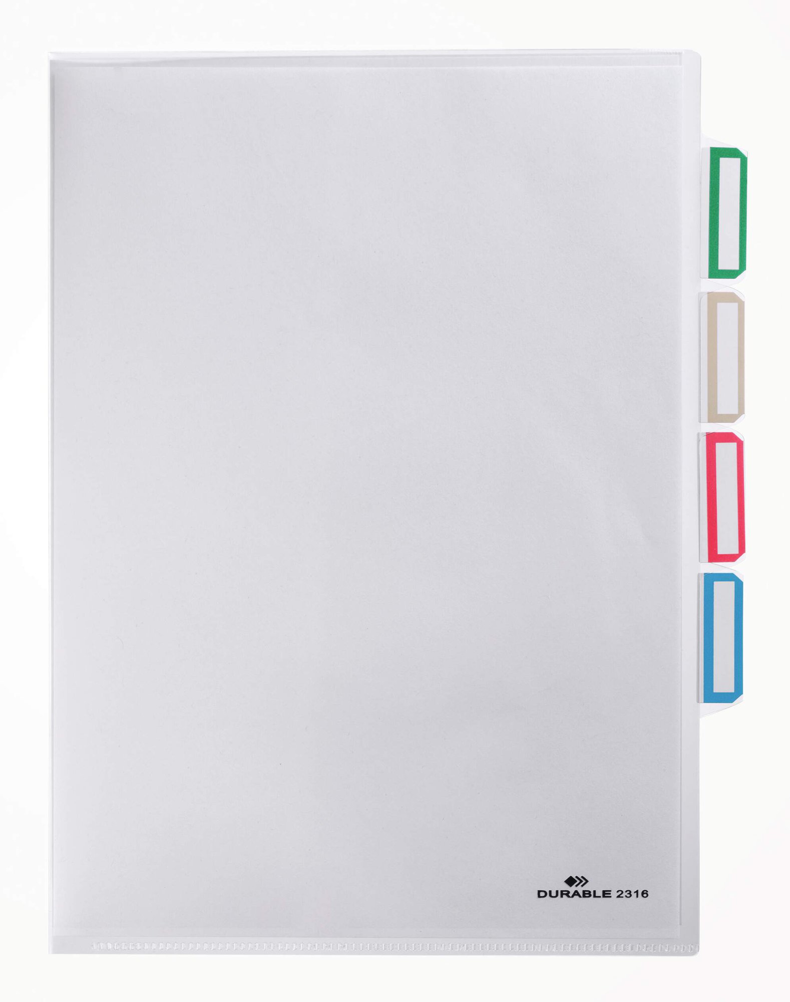 DURABLE 3 DIVISION POCKETS 5 A4 CLEAR (5