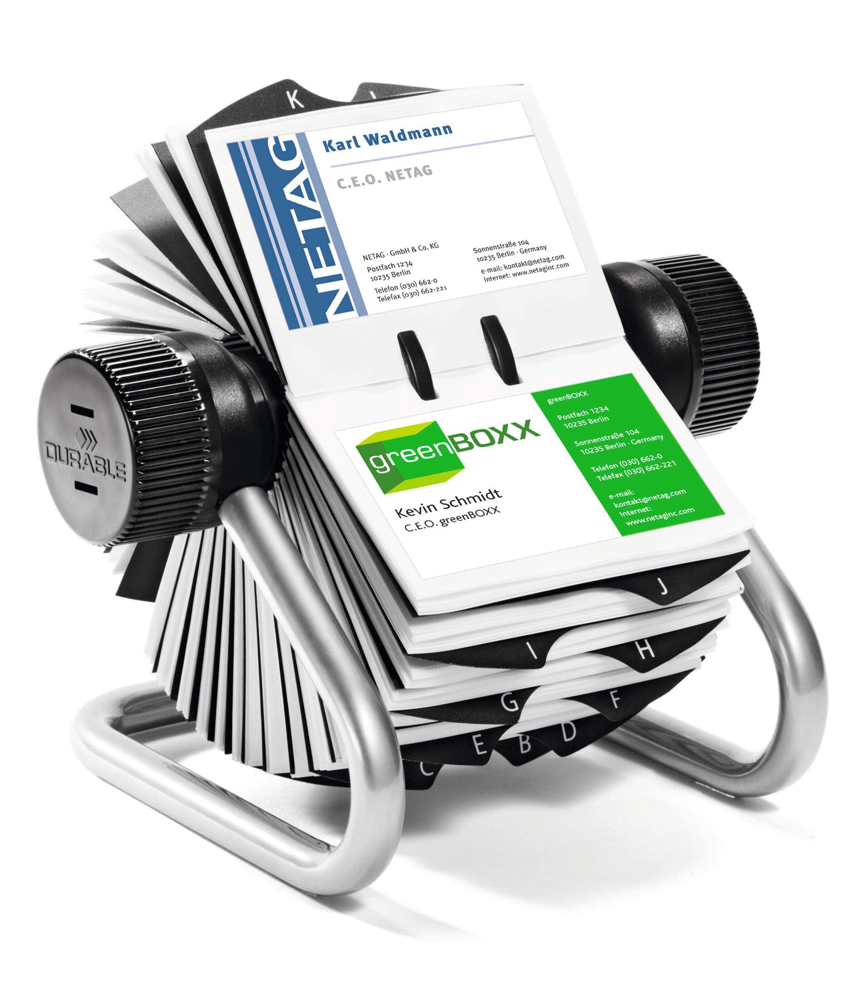 DURABLE VISIFIX ROTARY FILE SILVER