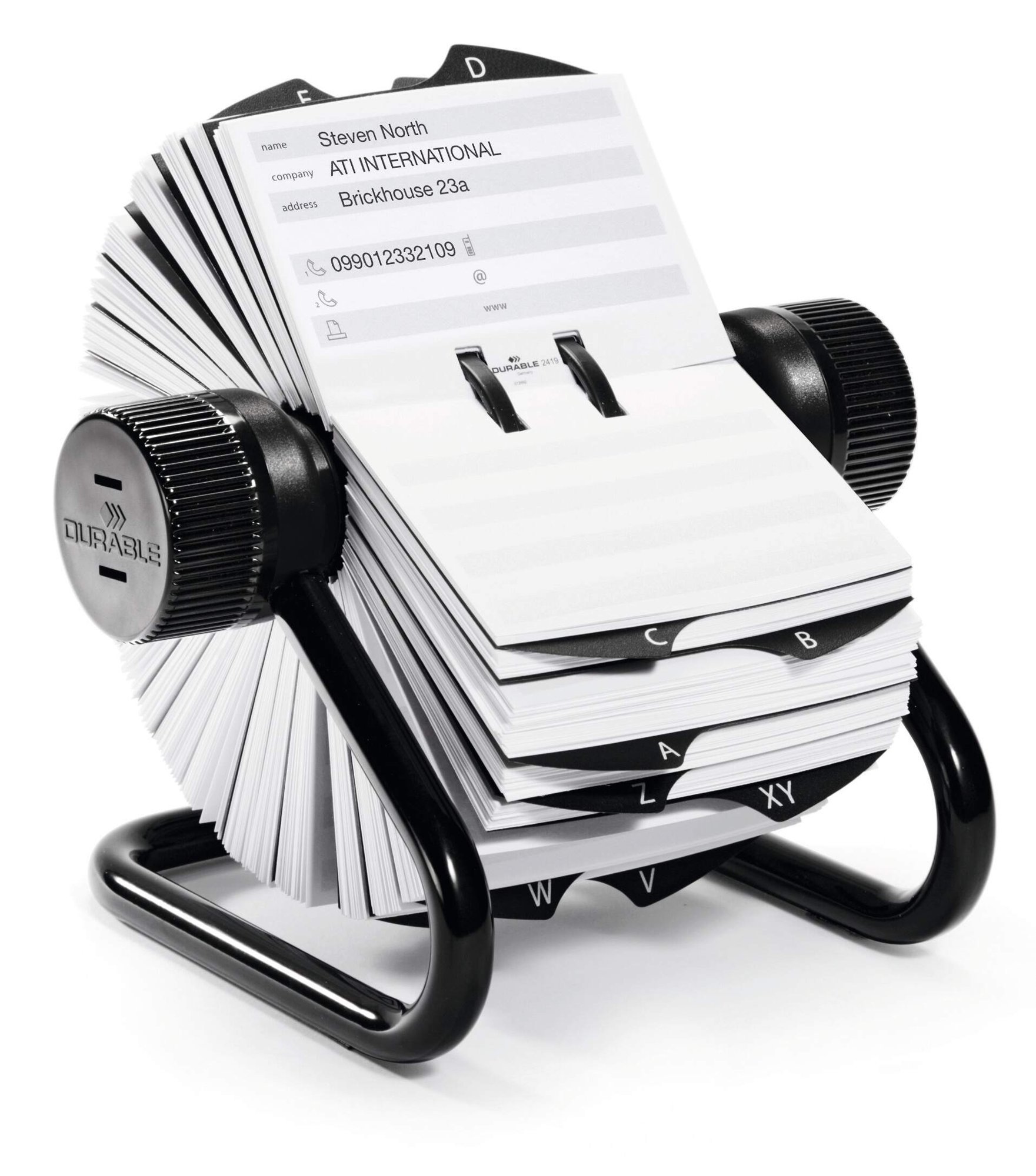 DURABLE TELINDEX ROTARY FILE BLACK