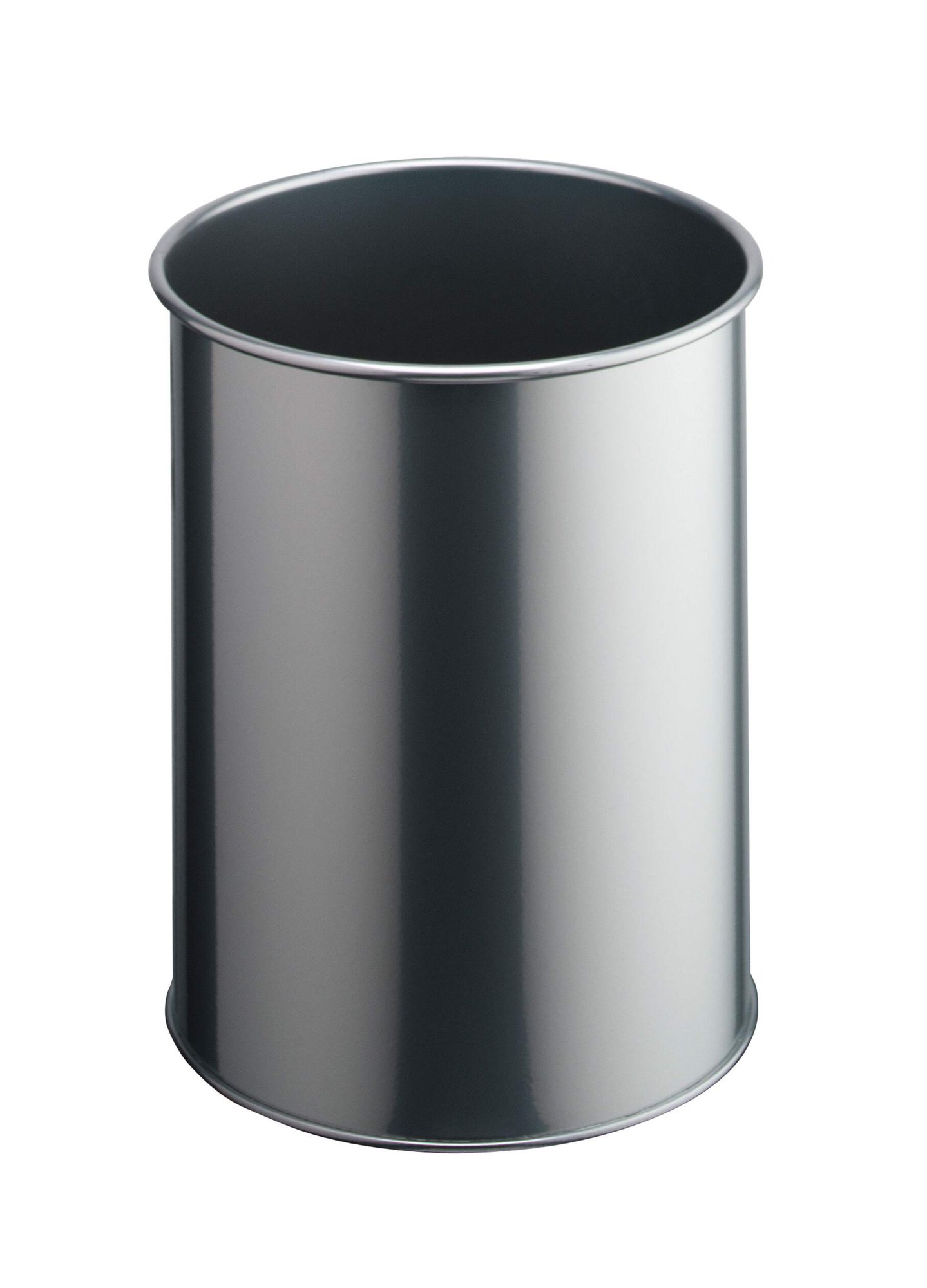 DURABLE METAL WASTE BIN 15L SILVER