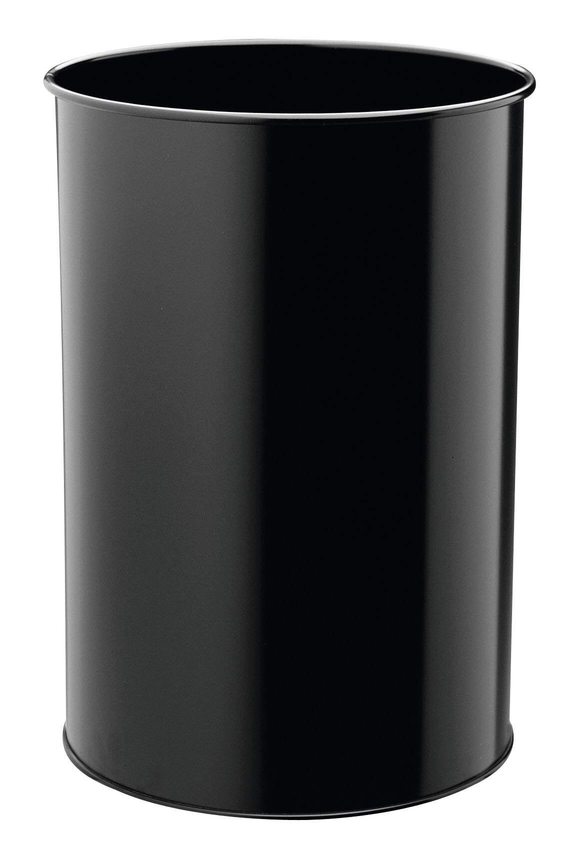 DURABLE METAL WASTE BIN 30L BLACK
