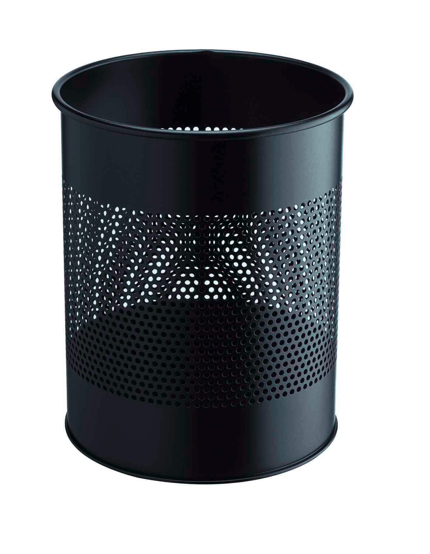 DURABLE PERFORATED WASTE BIN 15L BLACK