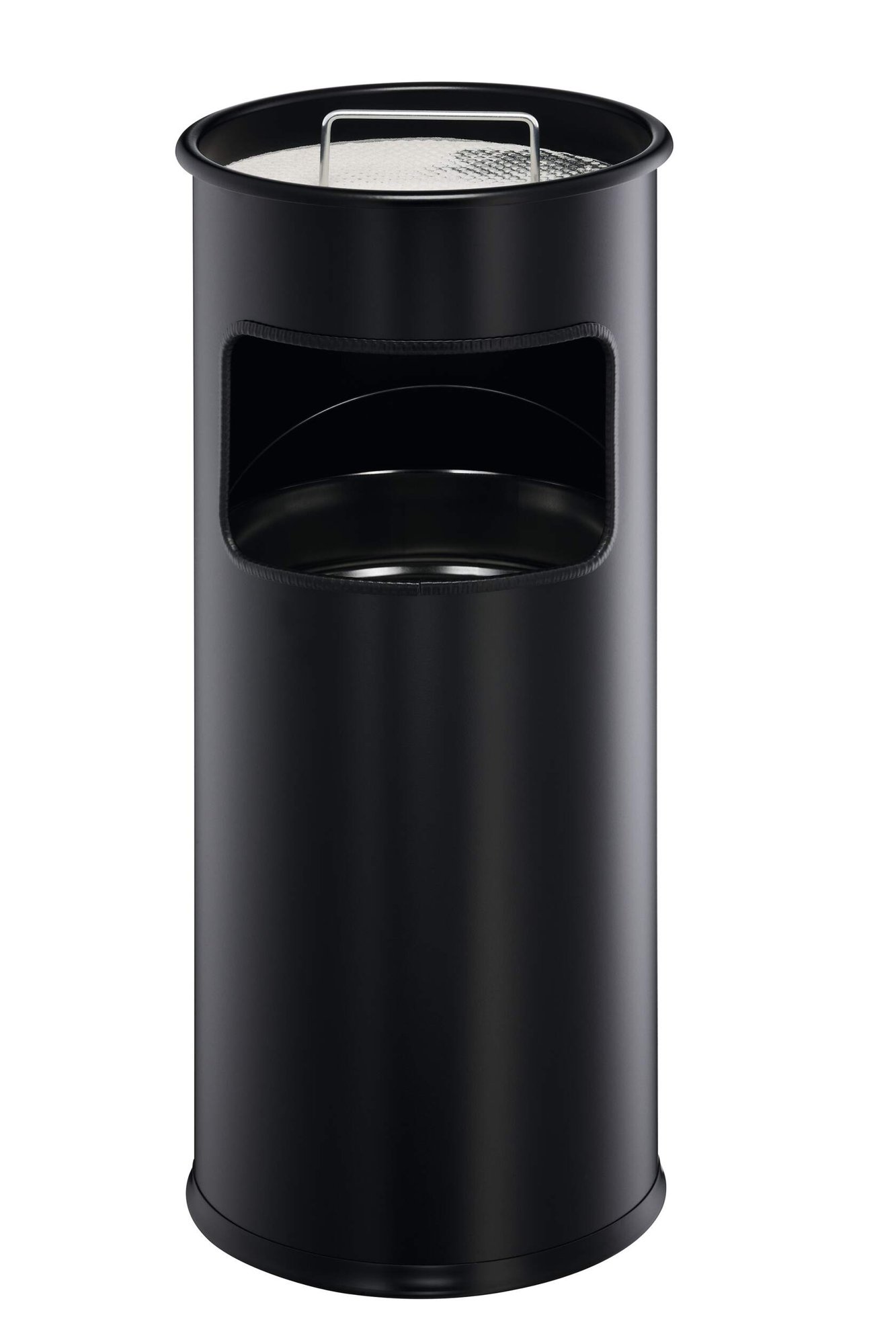 DURABLE ROUND ASHTRAY BIN 17L BLACK