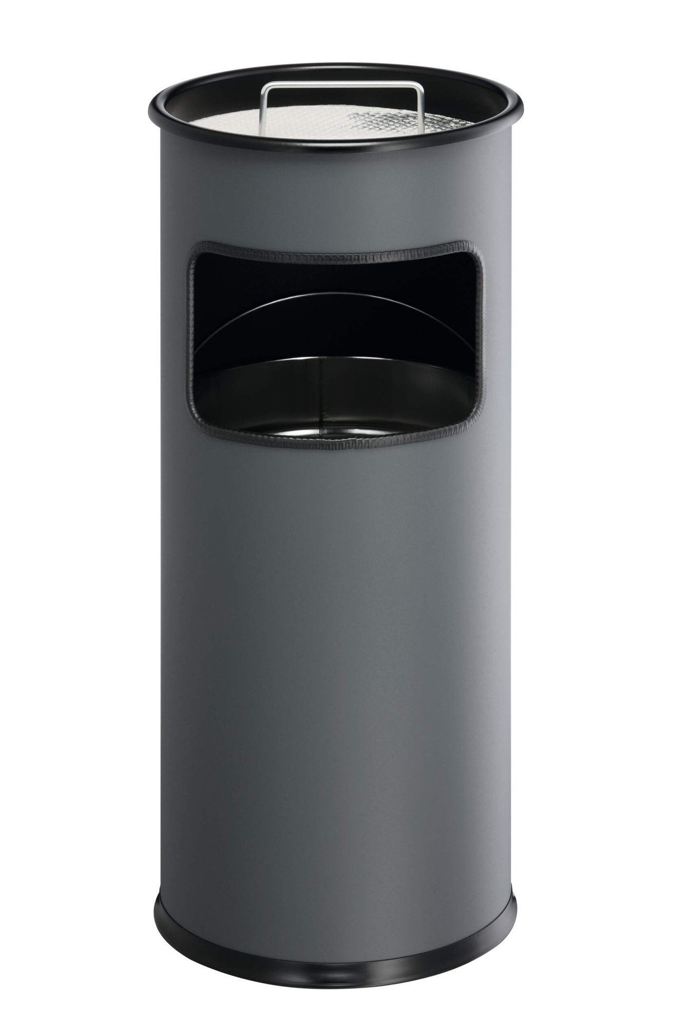 DURABLE ROUND ASHTRAY BIN 17L CHARCOAL