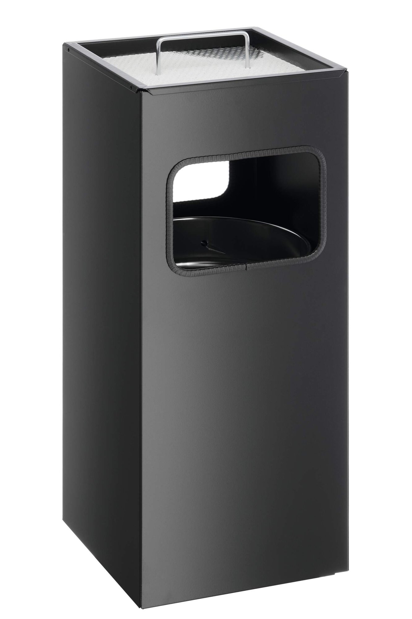 DURABLE SQUARE ASHTRAY BIN 17L BLACK