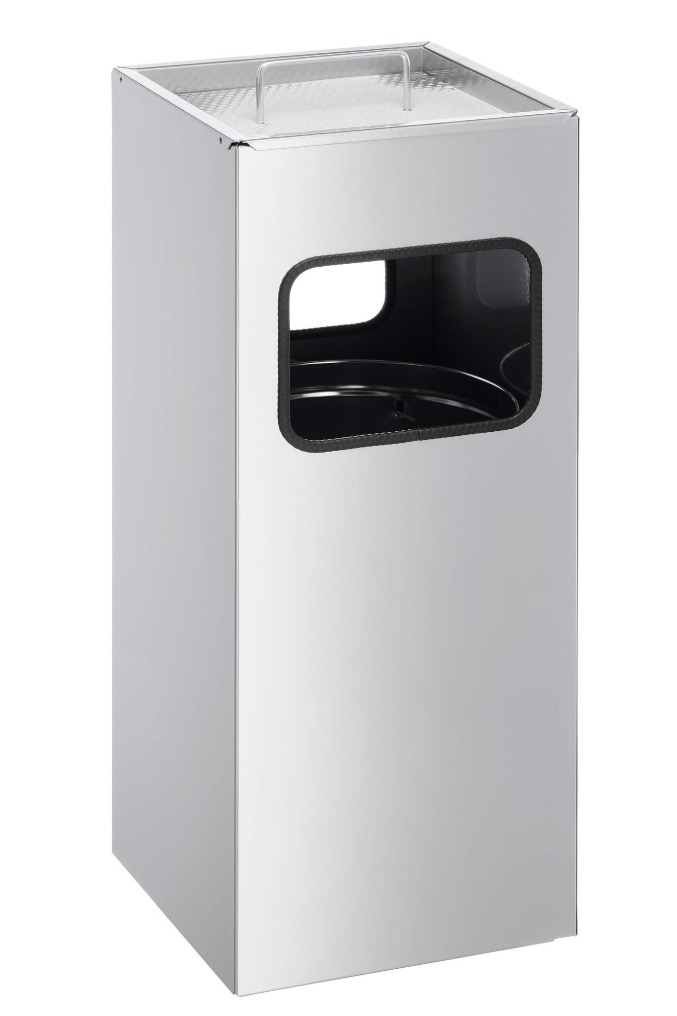 DURABLE SQUARE ASHTRAY BIN 17L SILVER