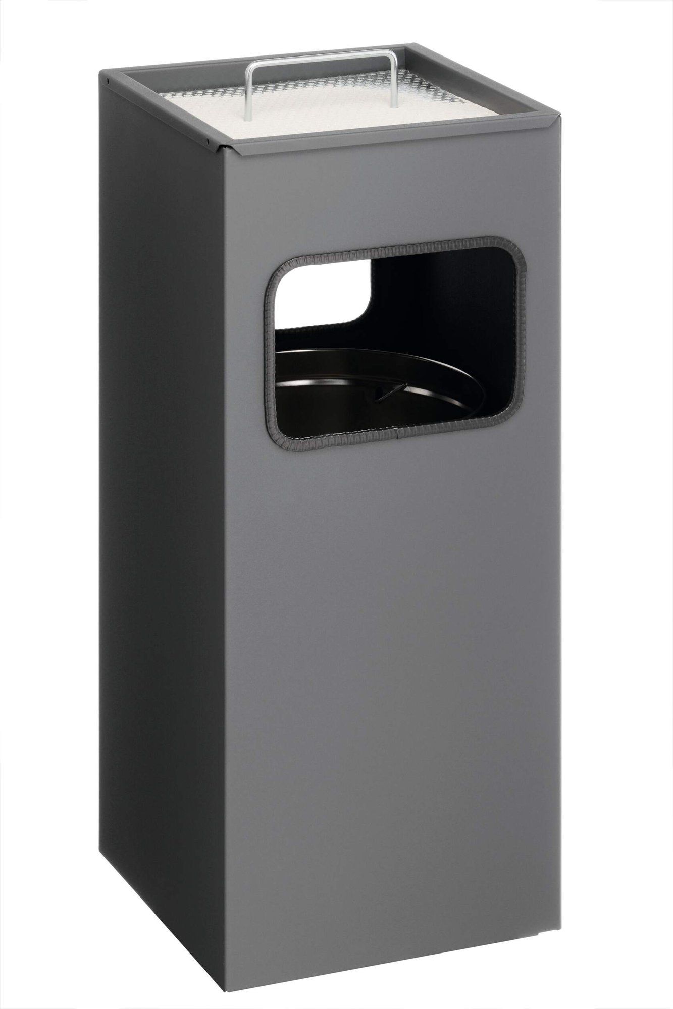 DURABLE SQUARE ASHTRAY BIN 17L CHARCOAL