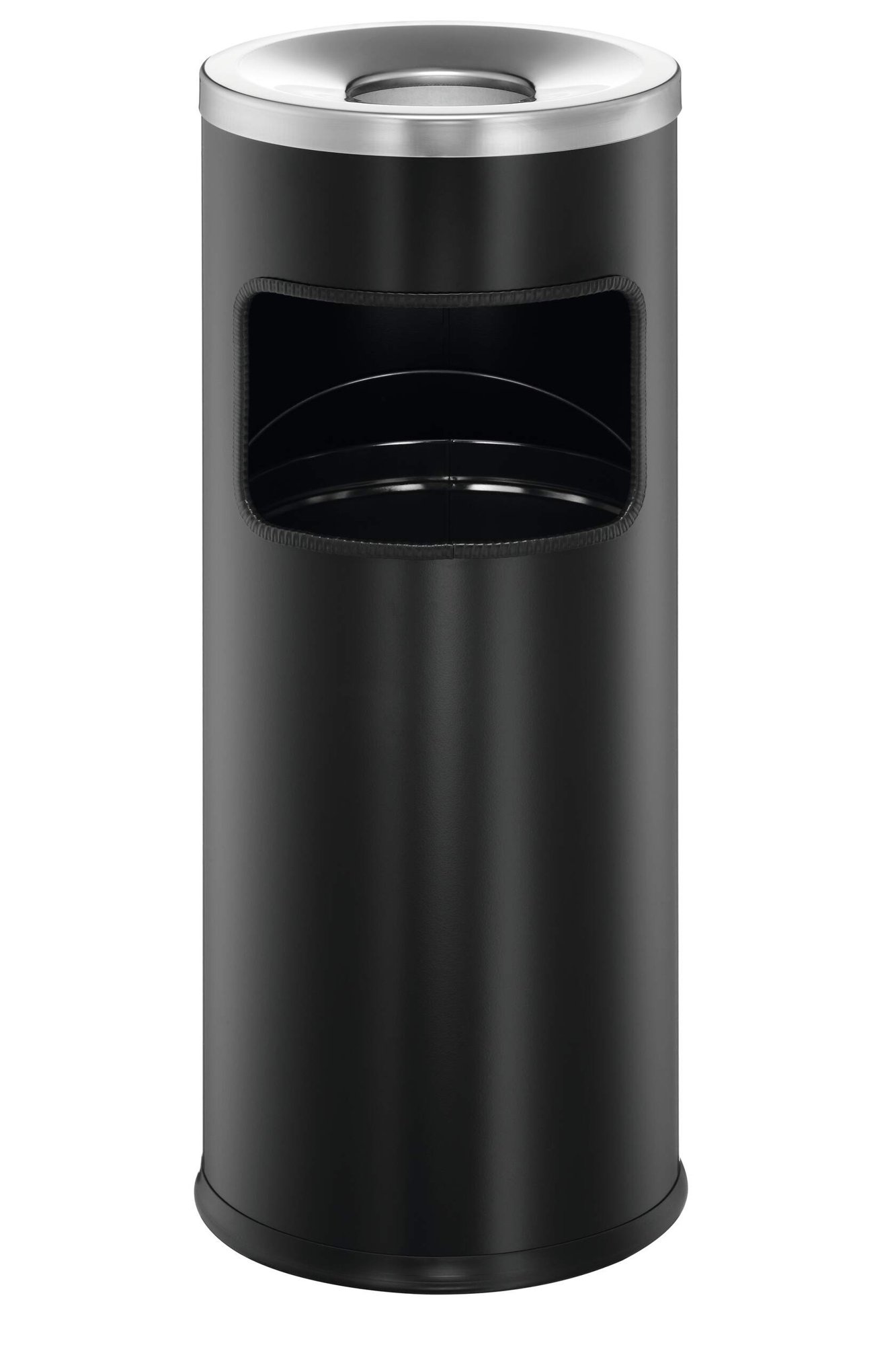 DURABLE ROUND ASHTRAY BIN 17L BLACK