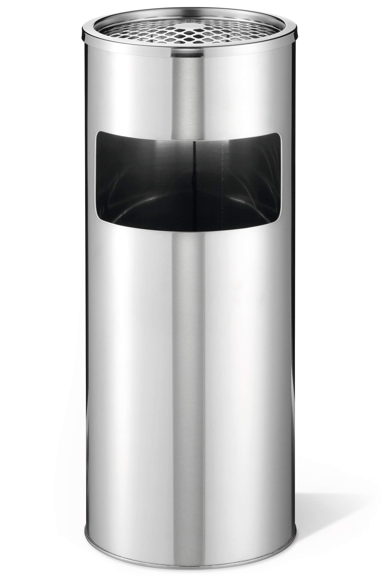 DURABLE ROUND ASHTRAY BIN 17L SILVER