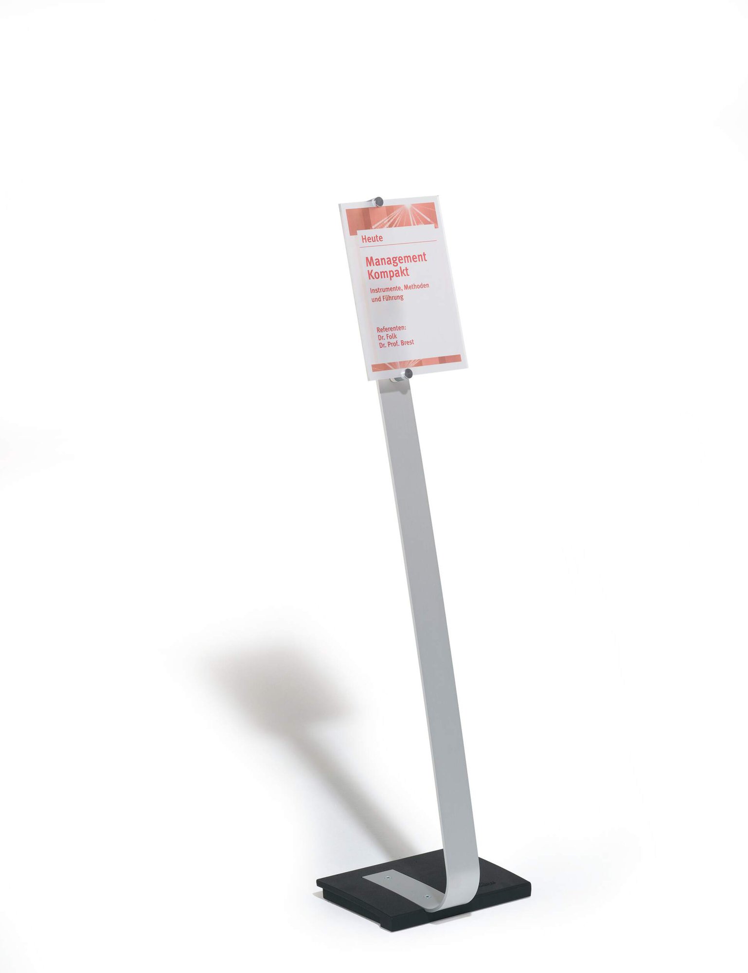 DURABLE CRYSTAL SIGN FLOOR STAND A4