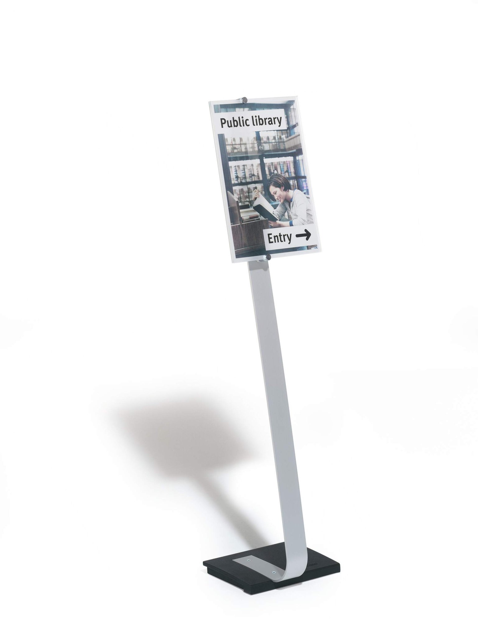DURABLE CRYSTAL SIGN FLOOR STAND A3
