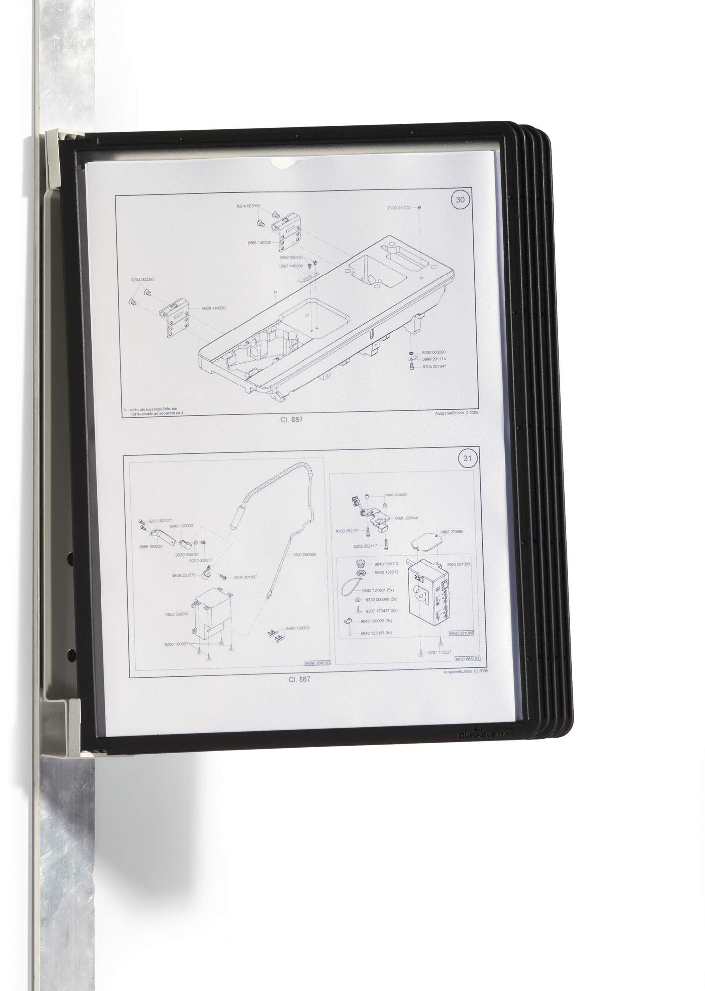 DURABLE VARIO MAGNET WALL 5 A4 BLACK