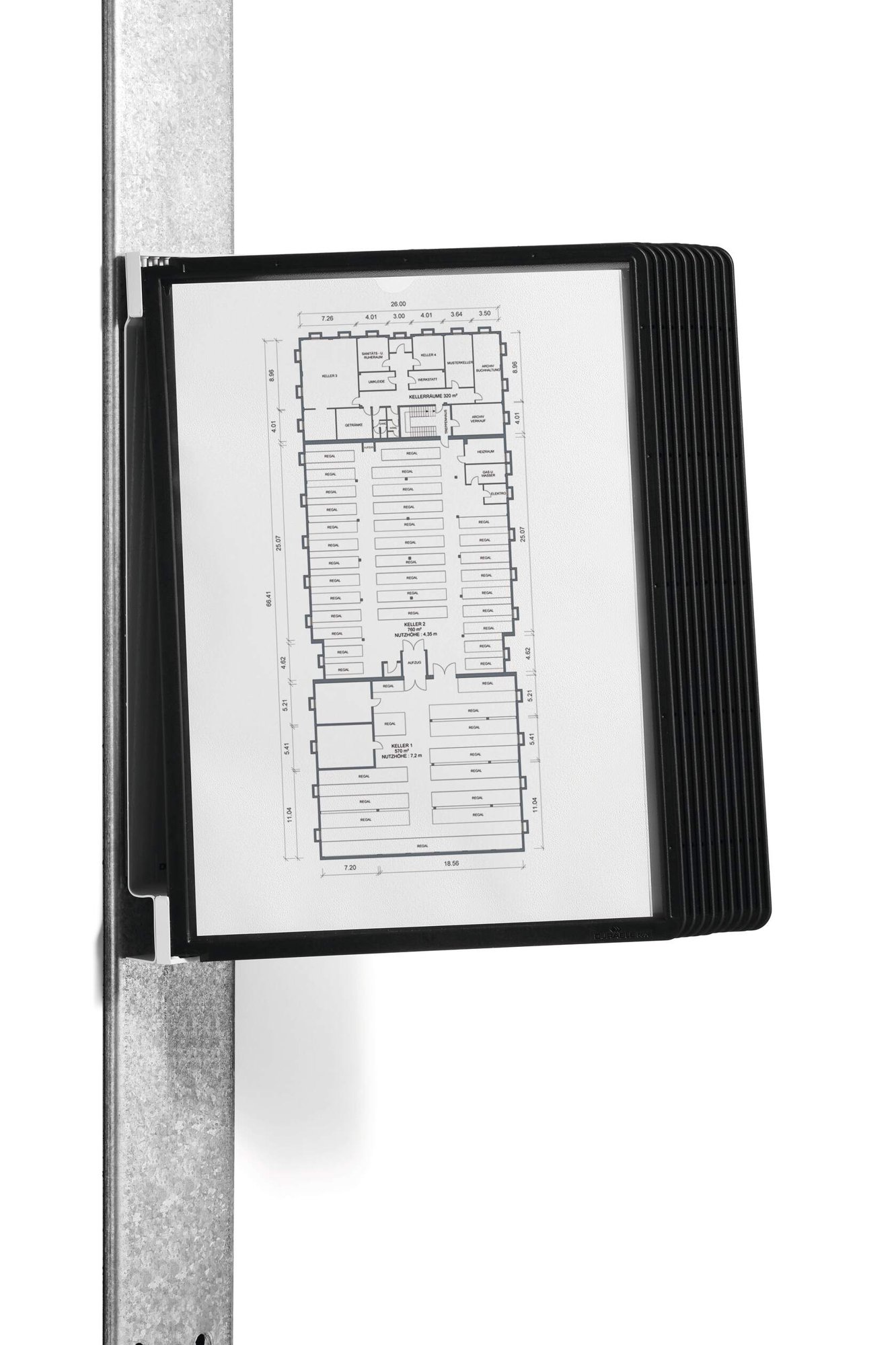 DURABLE VARIO MAGNET WALL 10 A4 BLACK