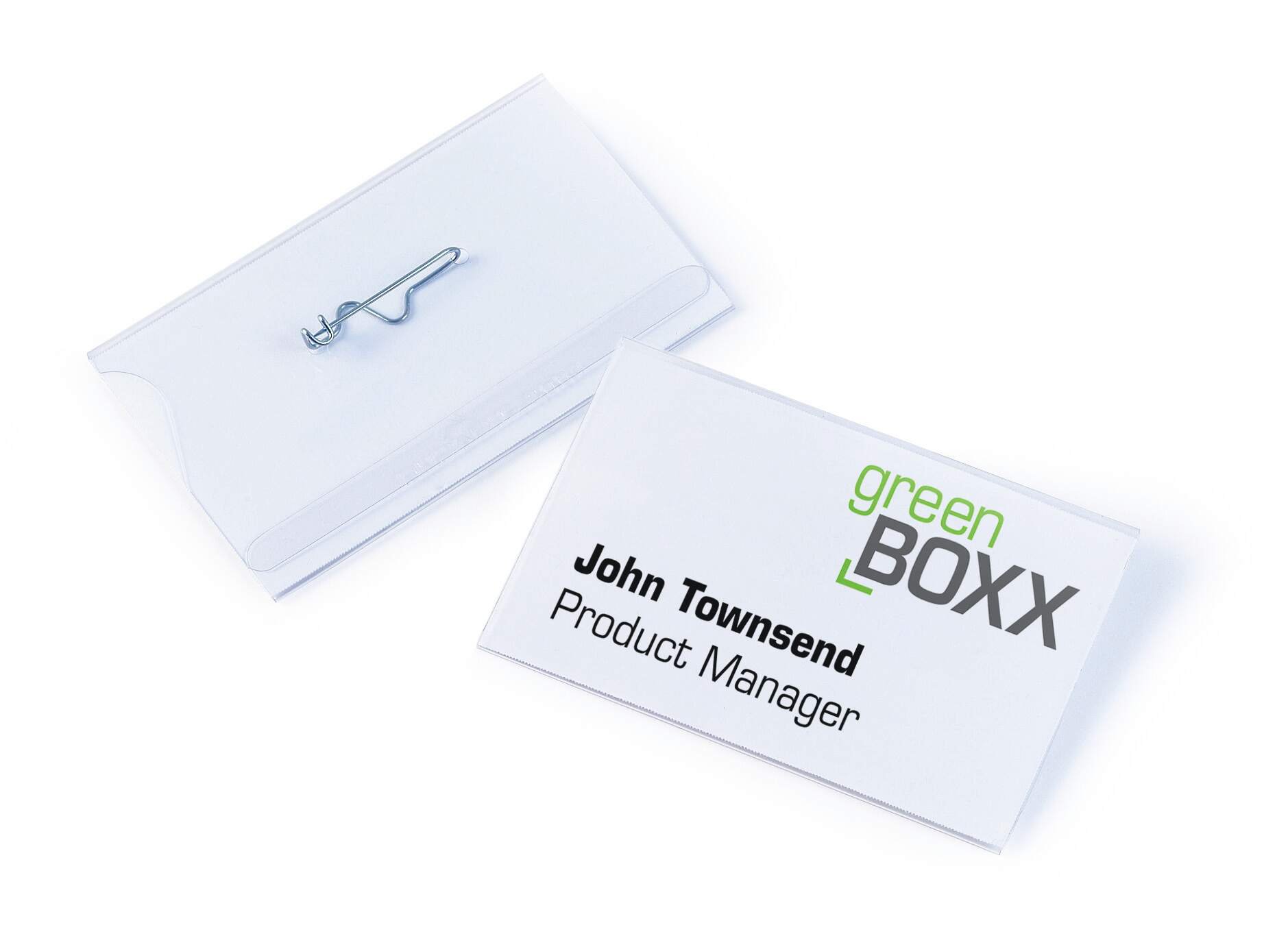 DURABLE PIN NAME BADGE 54X90MM (50)