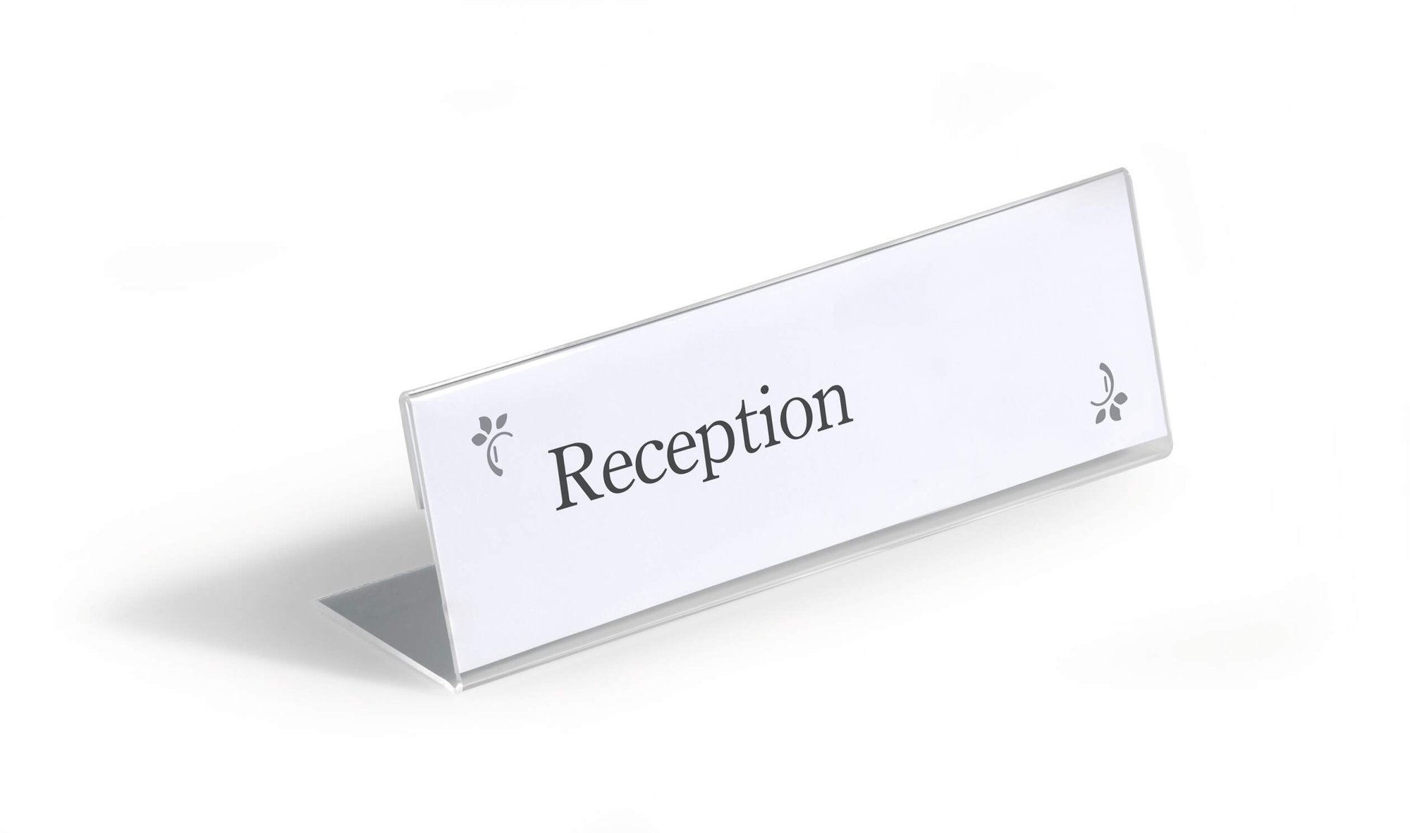 DURABLE ACRYLIC NAME PLATE 61X210MM (10