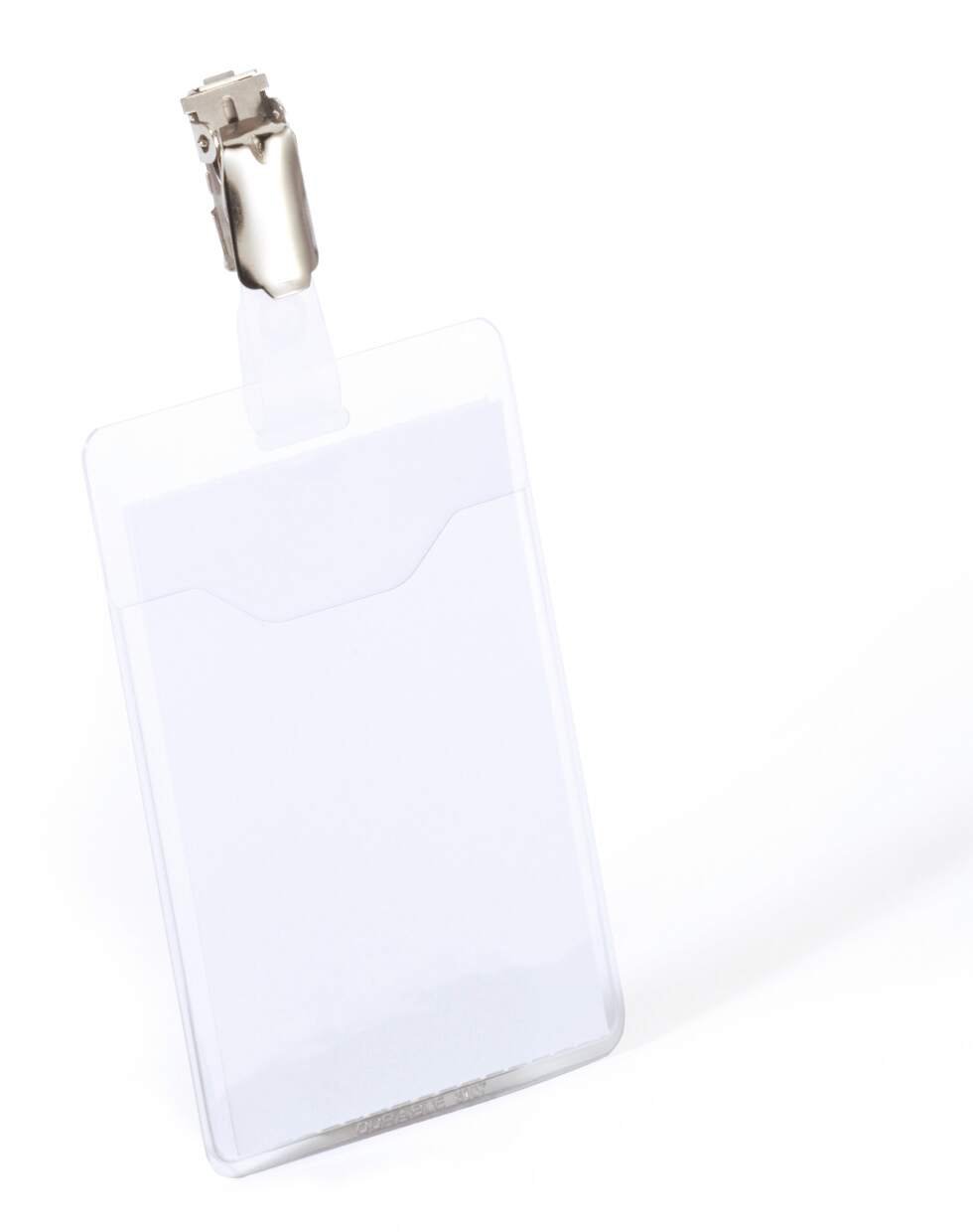 DURABLE VISITOR CLIP BADGE 90X60MM (25)