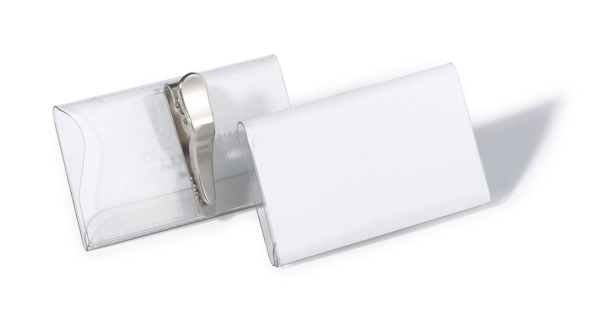 DURABLE CROCODILE CLIP BADGE 40X75MM (25