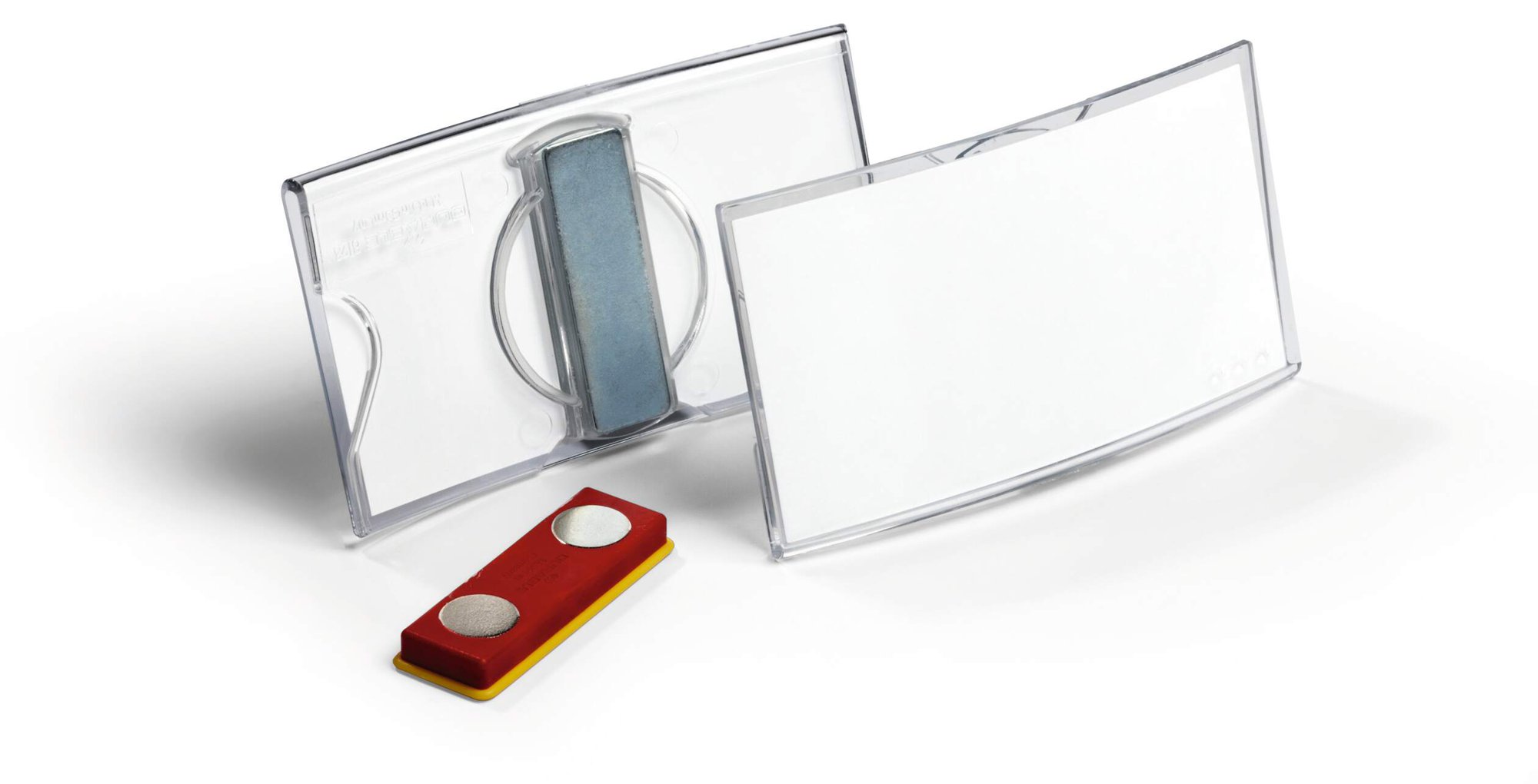 DURABLE CONVEX MAGNET BADGE 40X75MM (25)