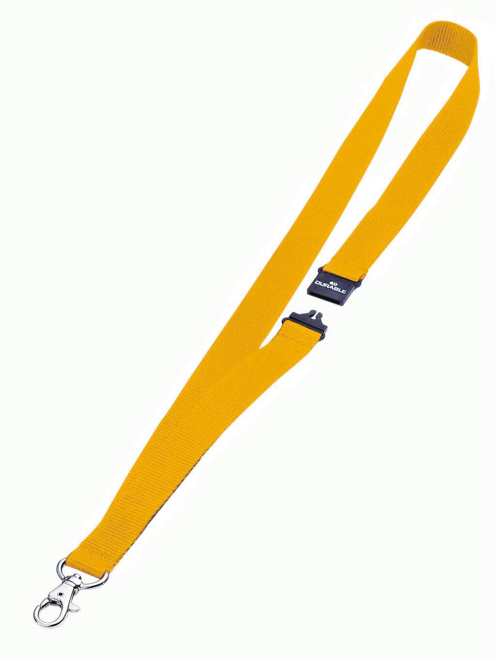 DURABLE LANYARD YELLOW 20MM (10)