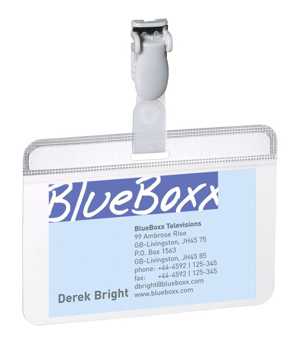 Self Laminating Name Badge 54x90mm PK25