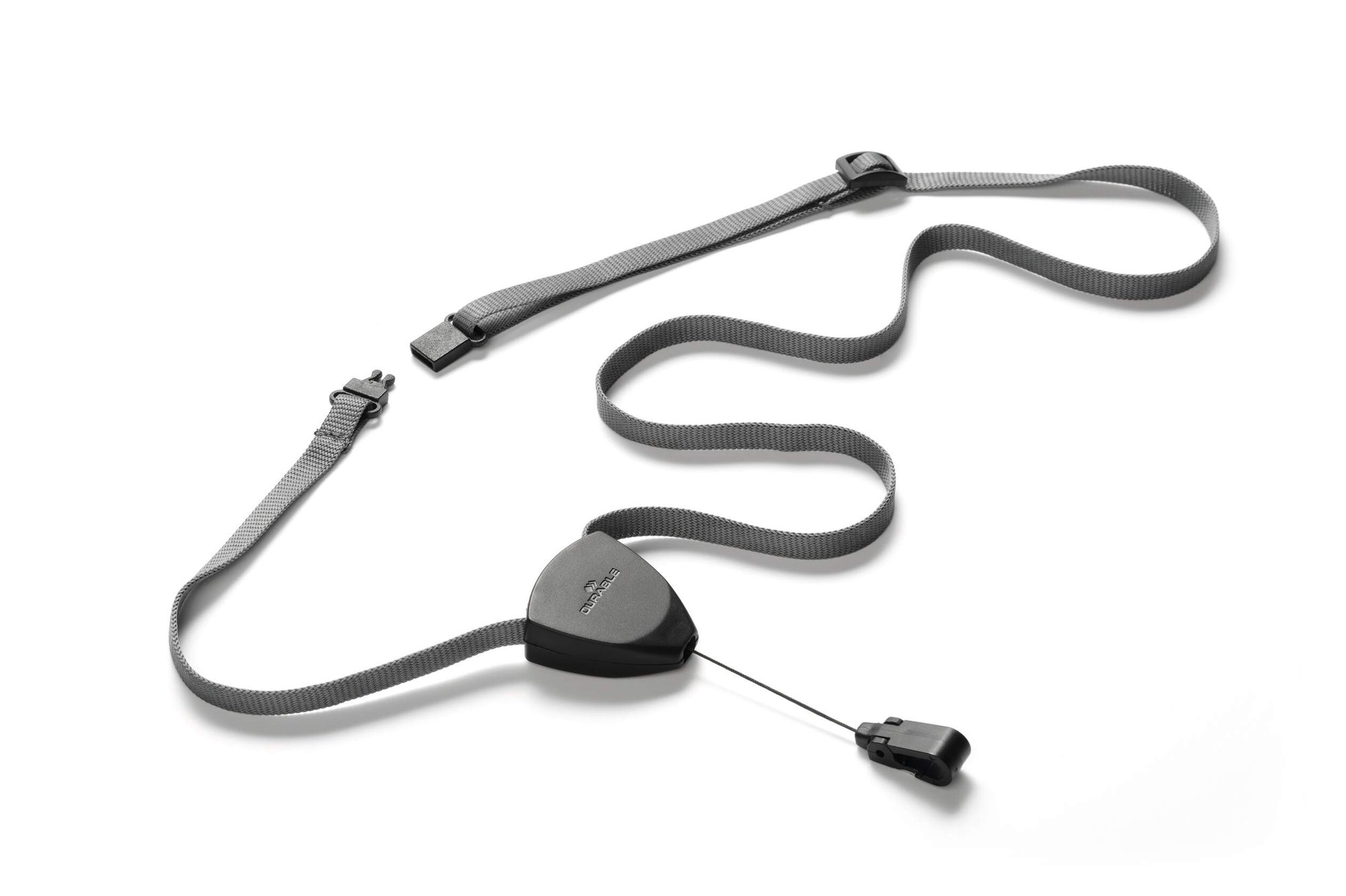 DURABLE FLEX BADGE REEL LANYARD BLACK (1