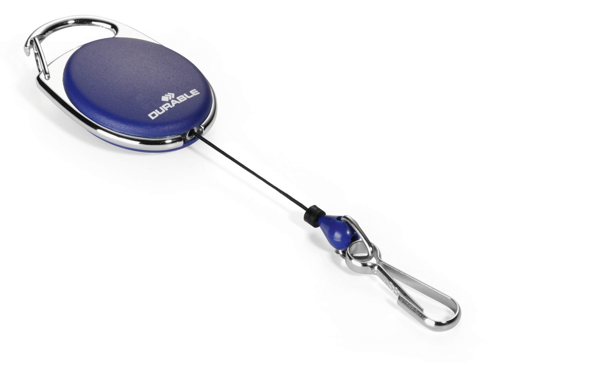 DURABLE STYLE SNAP HOOK BADGE REEL BLUE