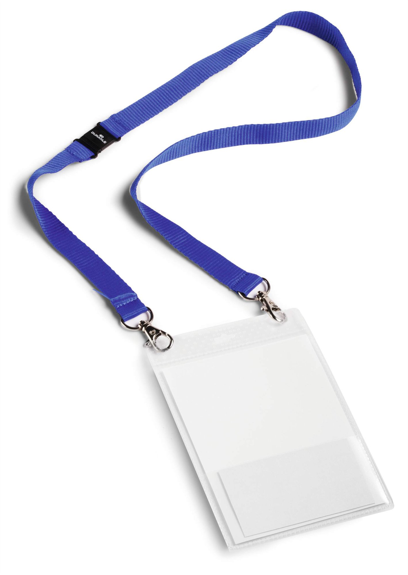 DURABLE LANYARD EVENT BADGE A6 BLUE (10)