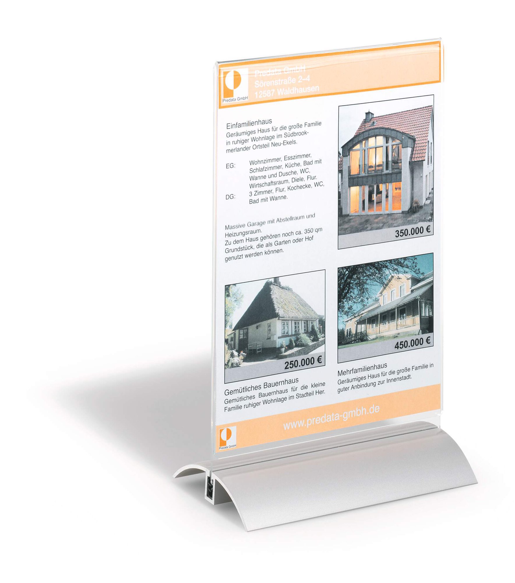 DURABLE TABLE DISPLAY PRESENTER A5 CLEAR