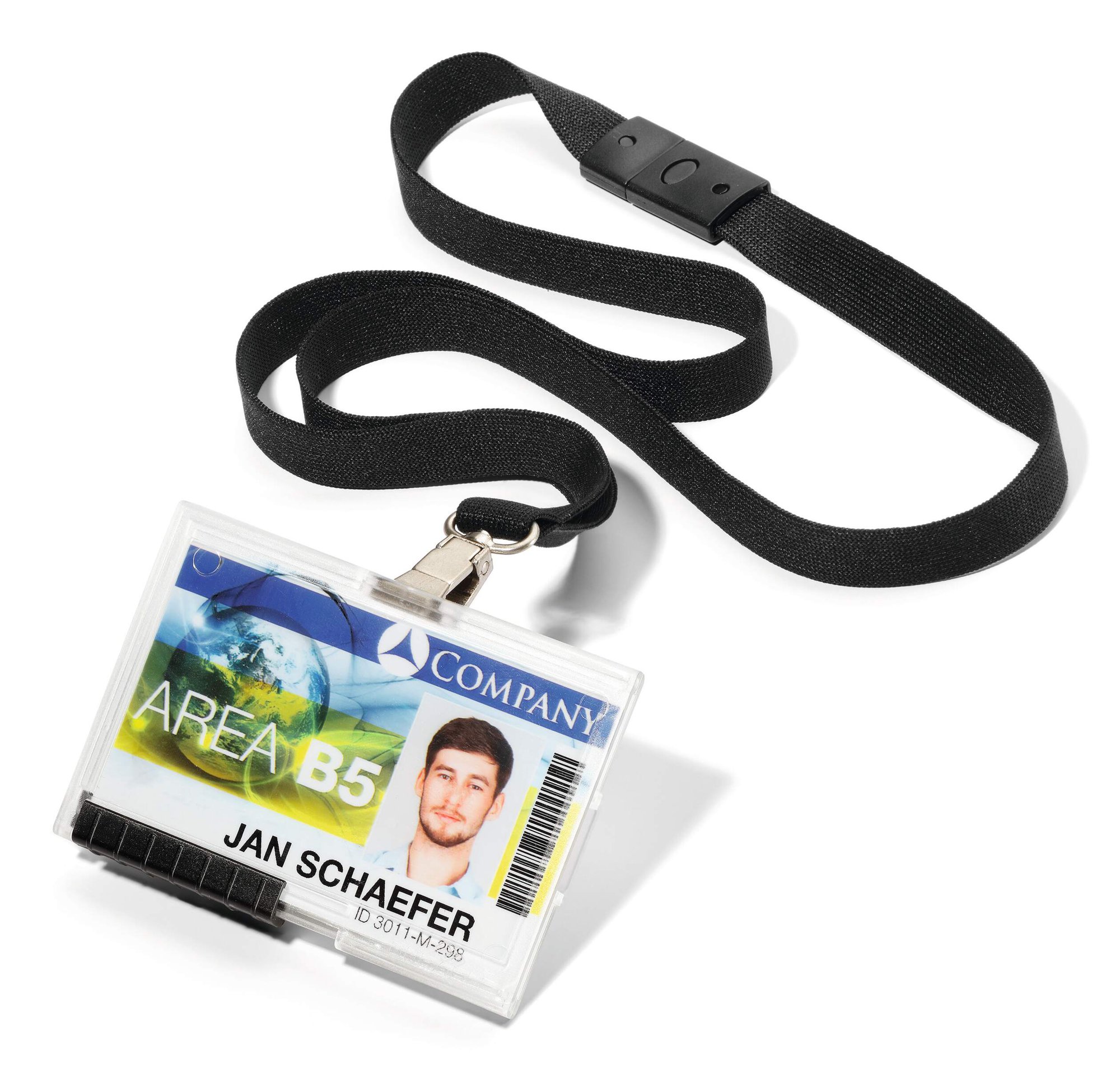 DURABLE PUSHBOX LANYARD ID HOLDER (10)