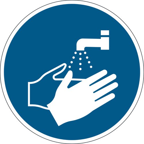 Durable Adhesive ISO 'Wash Your Hands' Sign Safety Floor Sticker - 43cm Durable Adhesive ISO 'Wash Your Hands' Sign Safety Floor Sticker - 43cm