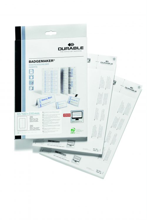 Durable+Inserts+for+Duraprint+Table+Place+Name+Holder+61%2F122x210mm+Ref+1460+%5BPack+20%5D