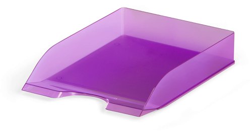 Durable Translucent Stackable Letter Tray Document Paper File - A4+ Clear Purple Durable Translucent Stackable Letter Tray Document Paper File - A4+ Clear Purple