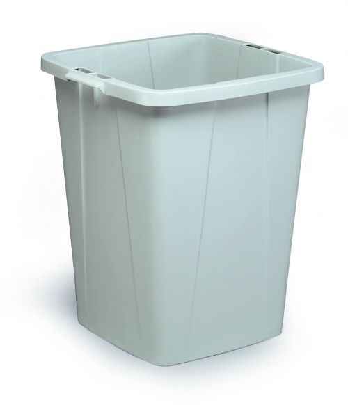 Durable Durabin Slim Bin for Recycling Waste 90 Litre Capacity 515x485x605mm Grey Ref 1800474050