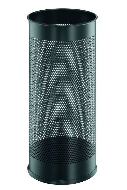 Durable+Umbrella+Stand+Tubular+Steel+Perforated+28.5+Litre+Capacity+280x635mm+Black+Ref+3350%2F01