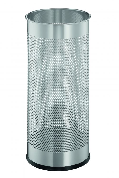 Durable+Umbrella+Stand+28.5+Litre+Capacity+Perforated+Stainless+Steel+for+Airflow+%26+Drying+Silver+-+335023