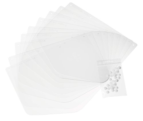 Durable CE Compliant Replacement Face Visor PRO Shields with Anti-Fog - 10 Pack Durable CE Compliant Replacement Face Visor PRO Shields with Anti-Fog - 10 Pack