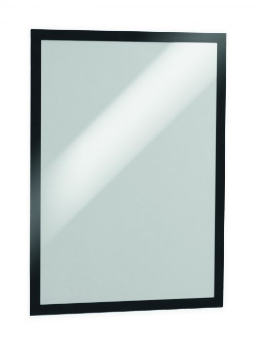 Literature Holders Durable Duraframe Magnetic Display Frame Self Adhesive A3 Black (Pack 2) 487301